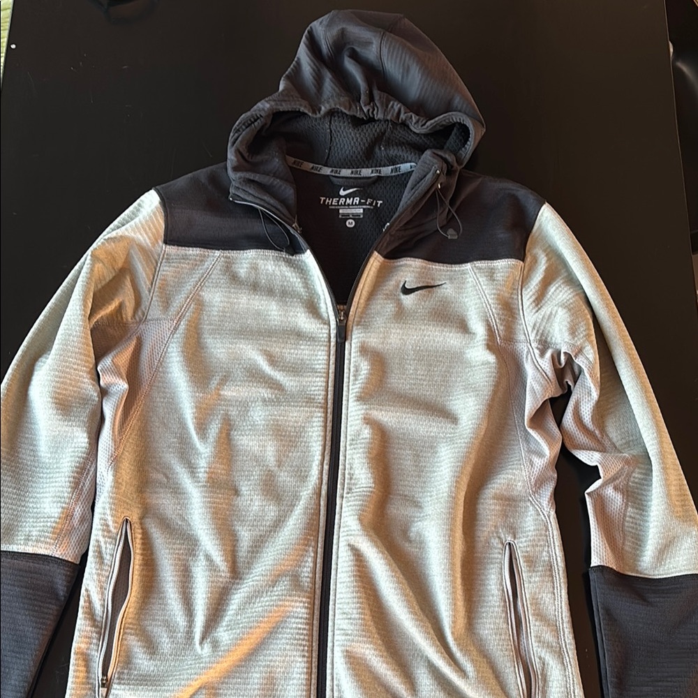 Nike Gray and Black Performance Jacket , mens medium
